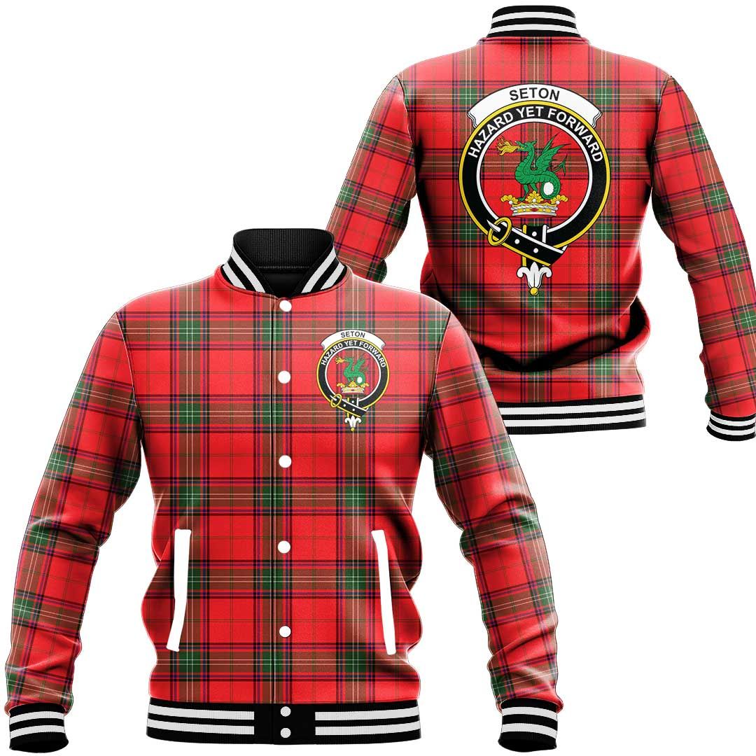 Seton Modern Tartan Classic Crest Baseball Jacket