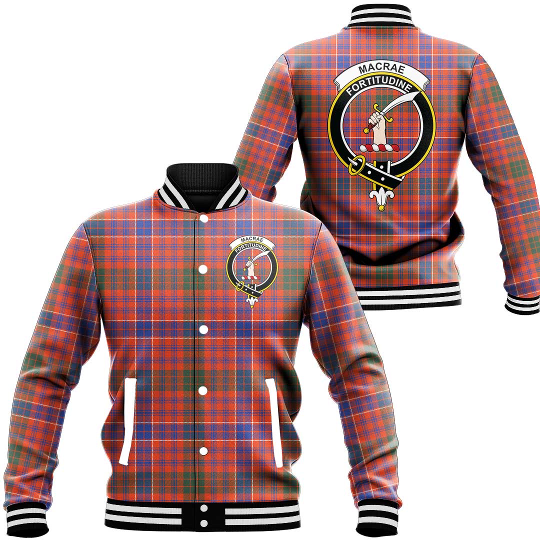 MacRae Ancient Tartan Classic Crest Baseball Jacket