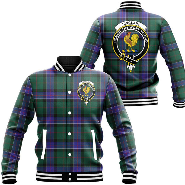 Sinclair Hunting Modern Tartan Classic Crest Baseball Jacket