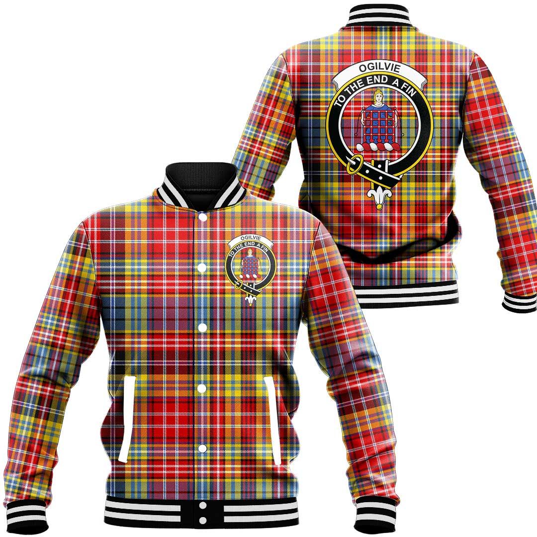 Ogilvie Tartan Classic Crest Baseball Jacket