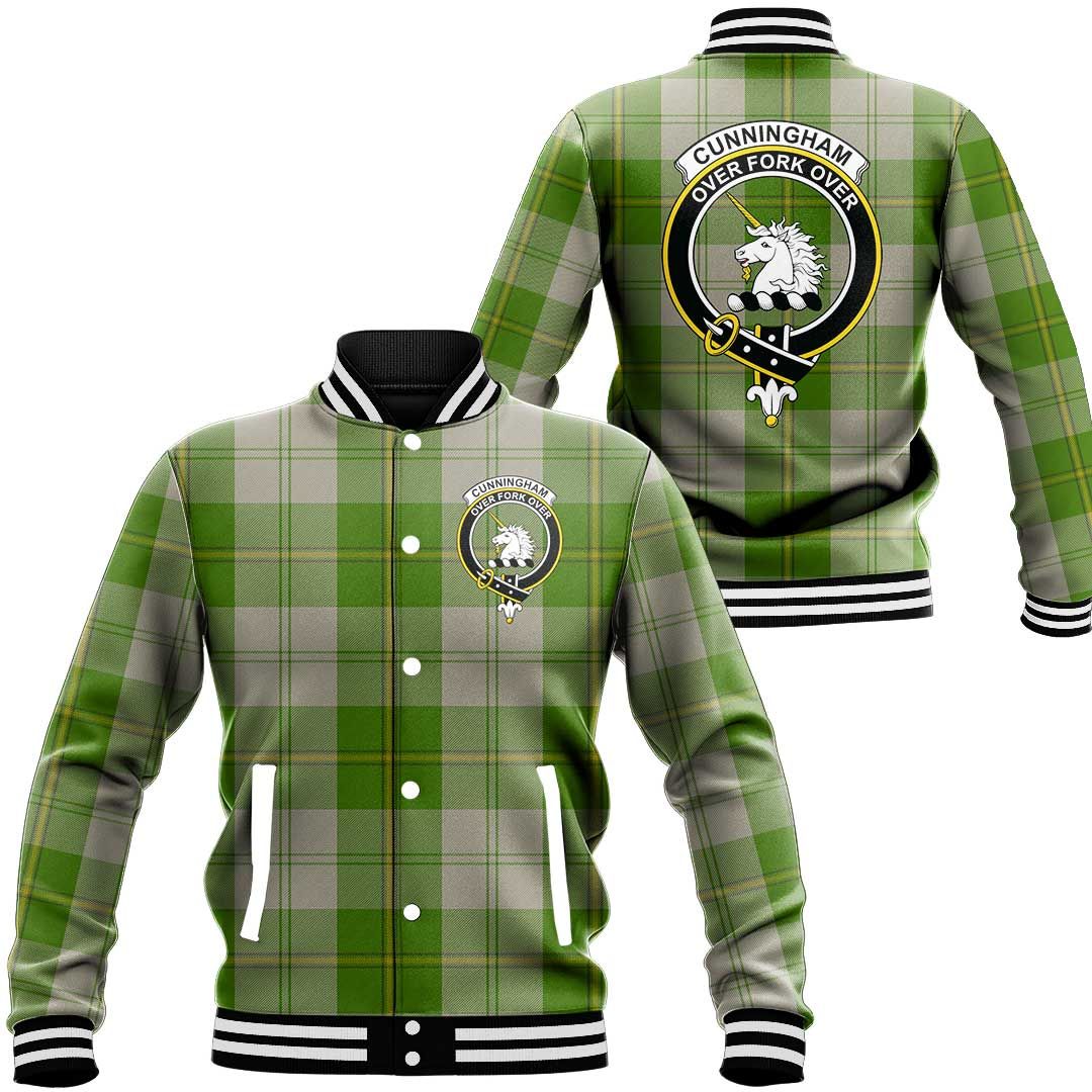 Cunningham Dress Green Dancers Tartan Classic Crest Baseball Jacket