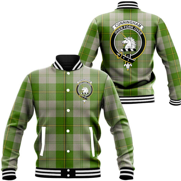 Cunningham Dress Green Dancers Tartan Classic Crest Baseball Jacket