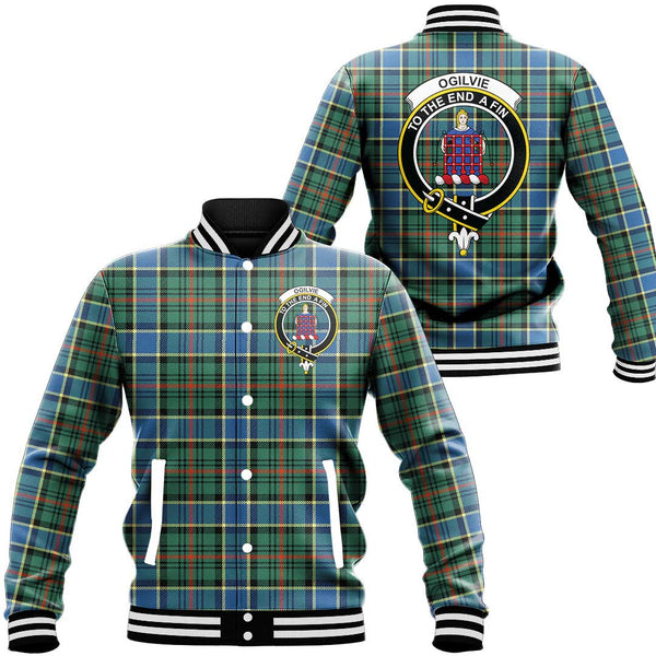 Ogilvie Hunting Modern Tartan Classic Crest Baseball Jacket