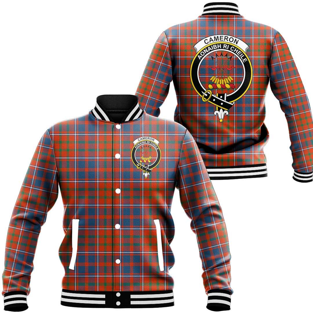 Cameron of Lochiel Ancient Tartan Classic Crest Baseball Jacket