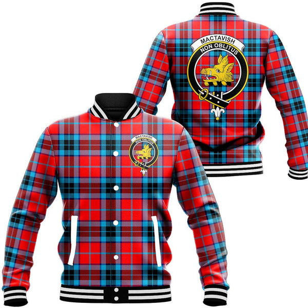 MacTavish Modern Tartan Classic Crest Baseball Jacket