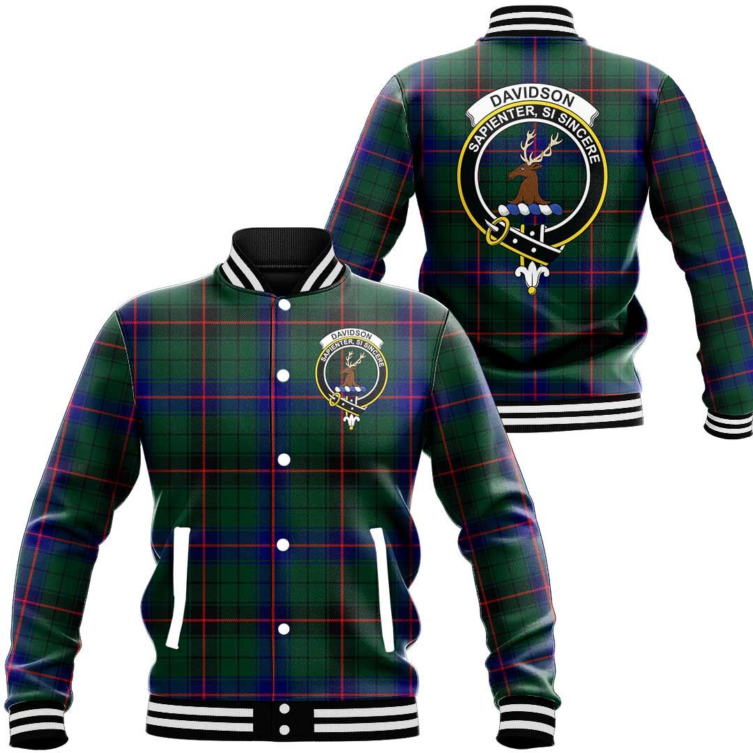 Davidson Modern Tartan Classic Crest Baseball Jacket