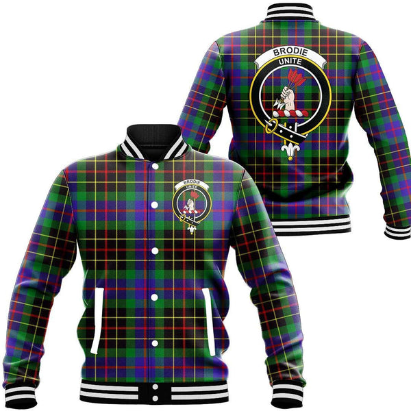 Brodie Hunting Modern Tartan Classic Crest Baseball Jacket