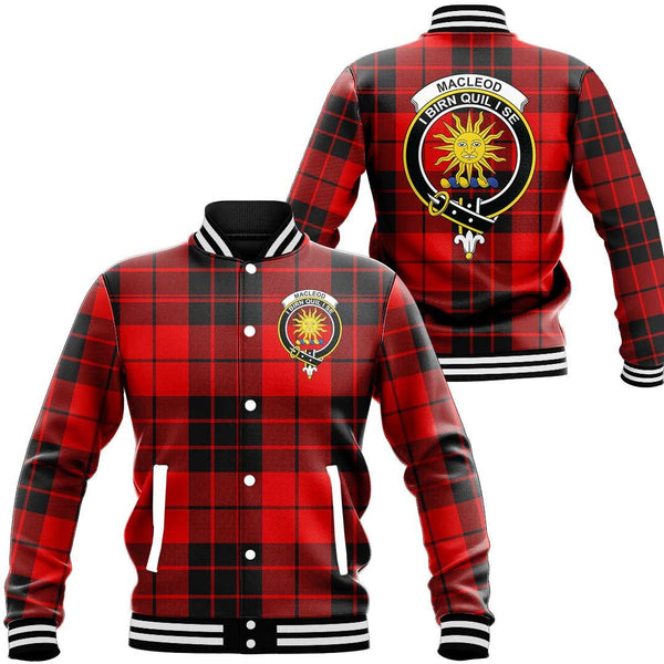 MacLeod of Raasay Tartan Classic Crest Baseball Jacket