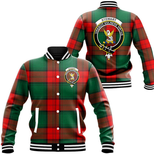 Stewart Atholl Modern Tartan Classic Crest Baseball Jacket