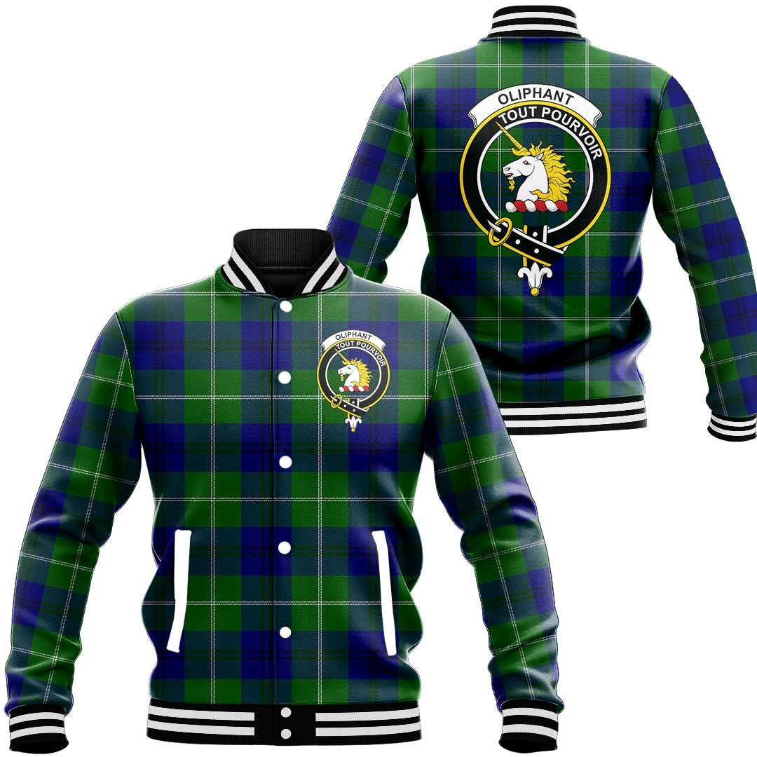 Oliphant Modern Tartan Classic Crest Baseball Jacket