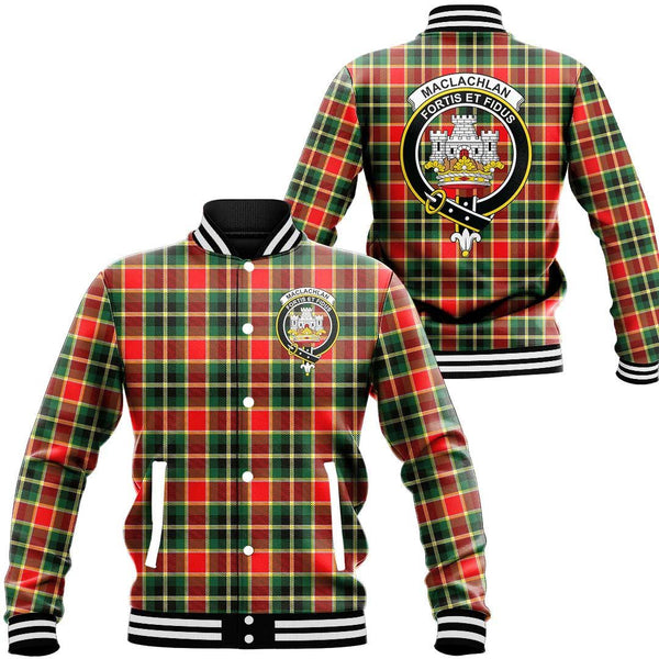 MacLachlan Hunting Modern Tartan Classic Crest Baseball Jacket