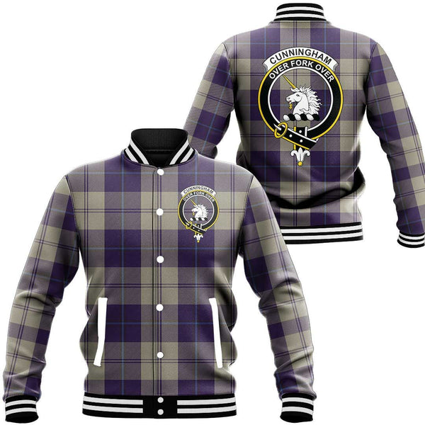 Cunningham Dress Blue Dancers Tartan Classic Crest Baseball Jacket