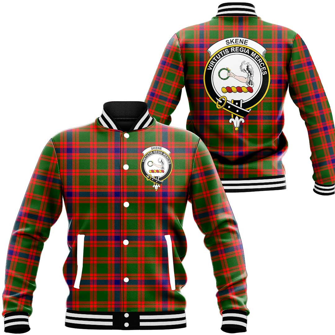 Skene Modern Tartan Classic Crest Baseball Jacket