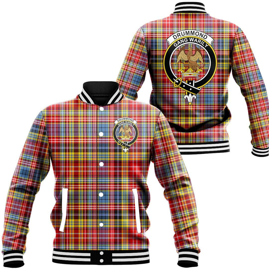 Drummond of Strathallan Tartan Classic Crest Baseball Jacket