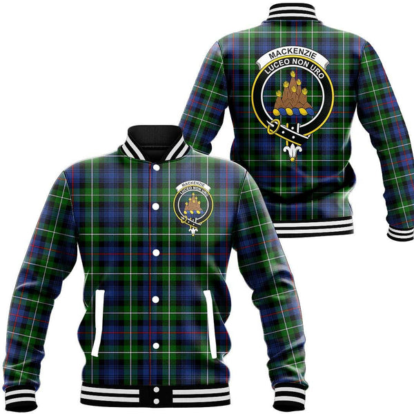 MacKenzie Modern Tartan Classic Crest Baseball Jacket