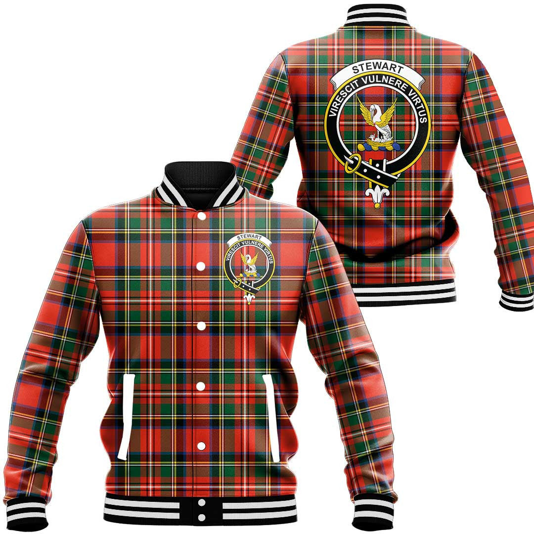 Stewart Royal Modern Tartan Classic Crest Baseball Jacket