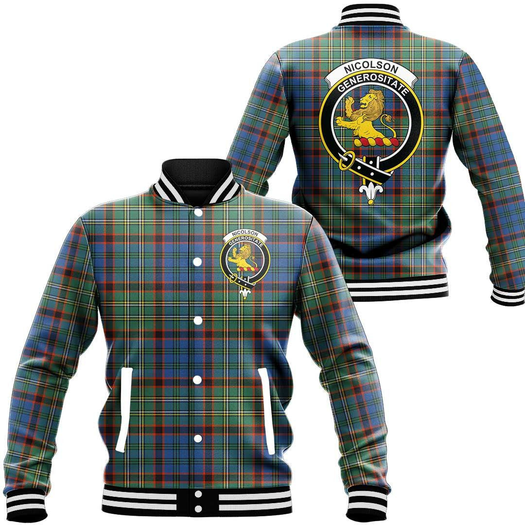 Nicolson Hunting Ancient Tartan Classic Crest Baseball Jacket