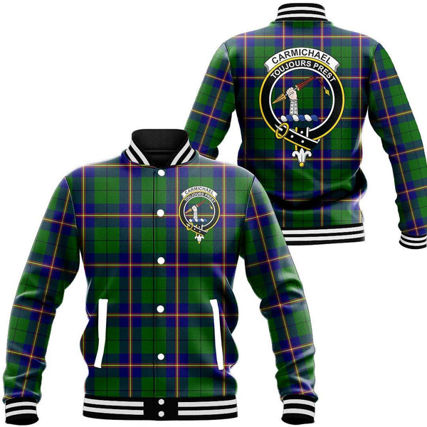 Carmichael Modern Tartan Classic Crest Baseball Jacket