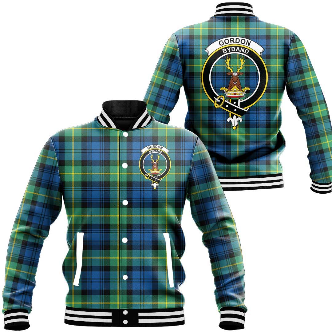 Gordon Ancient Tartan Classic Crest Baseball Jacket