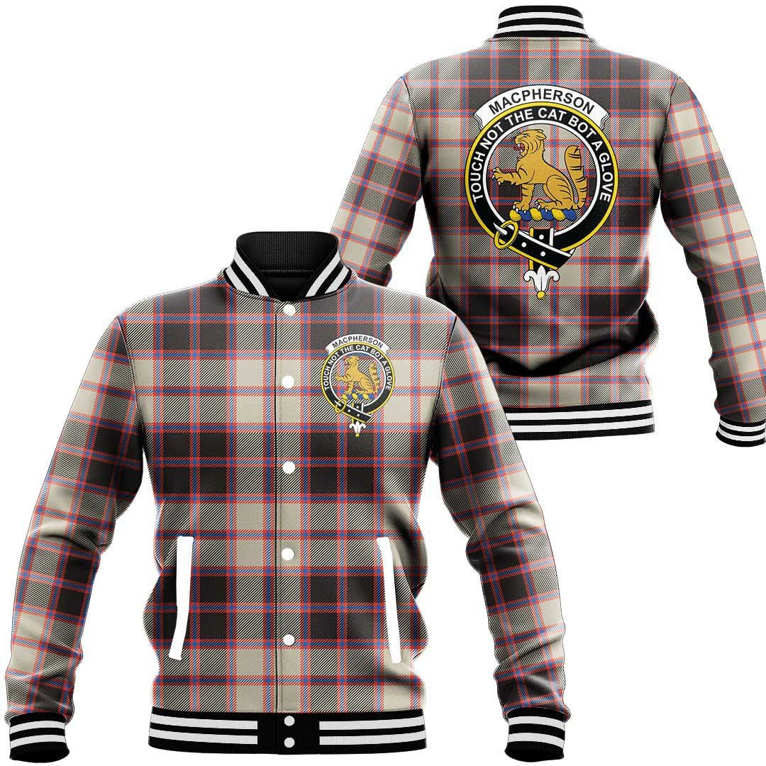 MacPherson Hunting Ancient Tartan Classic Crest Baseball Jacket