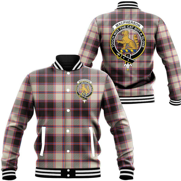 MacPherson Hunting Ancient Tartan Classic Crest Baseball Jacket