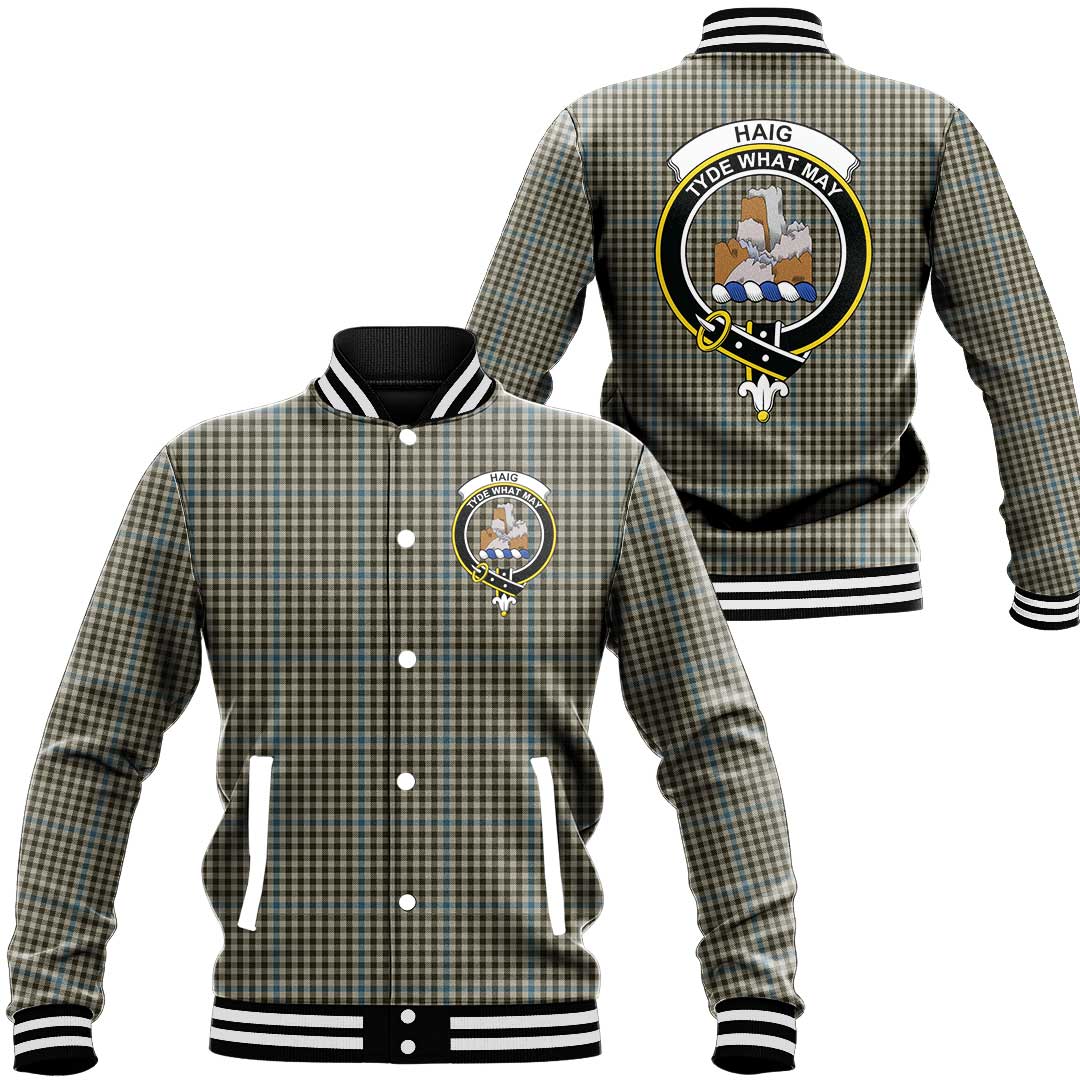 Haig Check Tartan Classic Crest Baseball Jacket