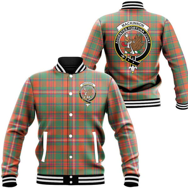 MacKinnon Ancient Tartan Classic Crest Baseball Jacket