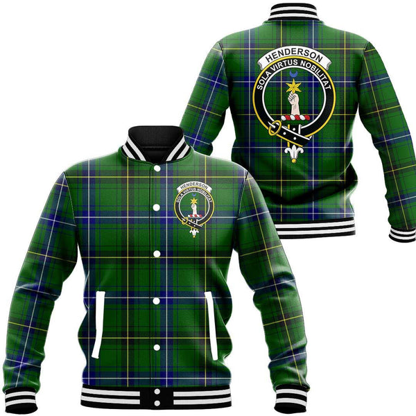 Henderson Modern Tartan Classic Crest Baseball Jacket