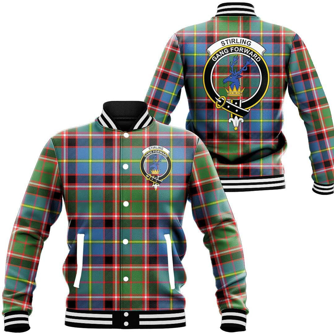 Stirling & Bannockburn District Tartan Classic Crest Baseball Jacket