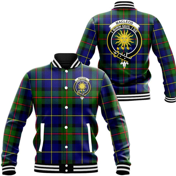 MacLeod of Harris Modern Tartan Classic Crest Baseball Jacket