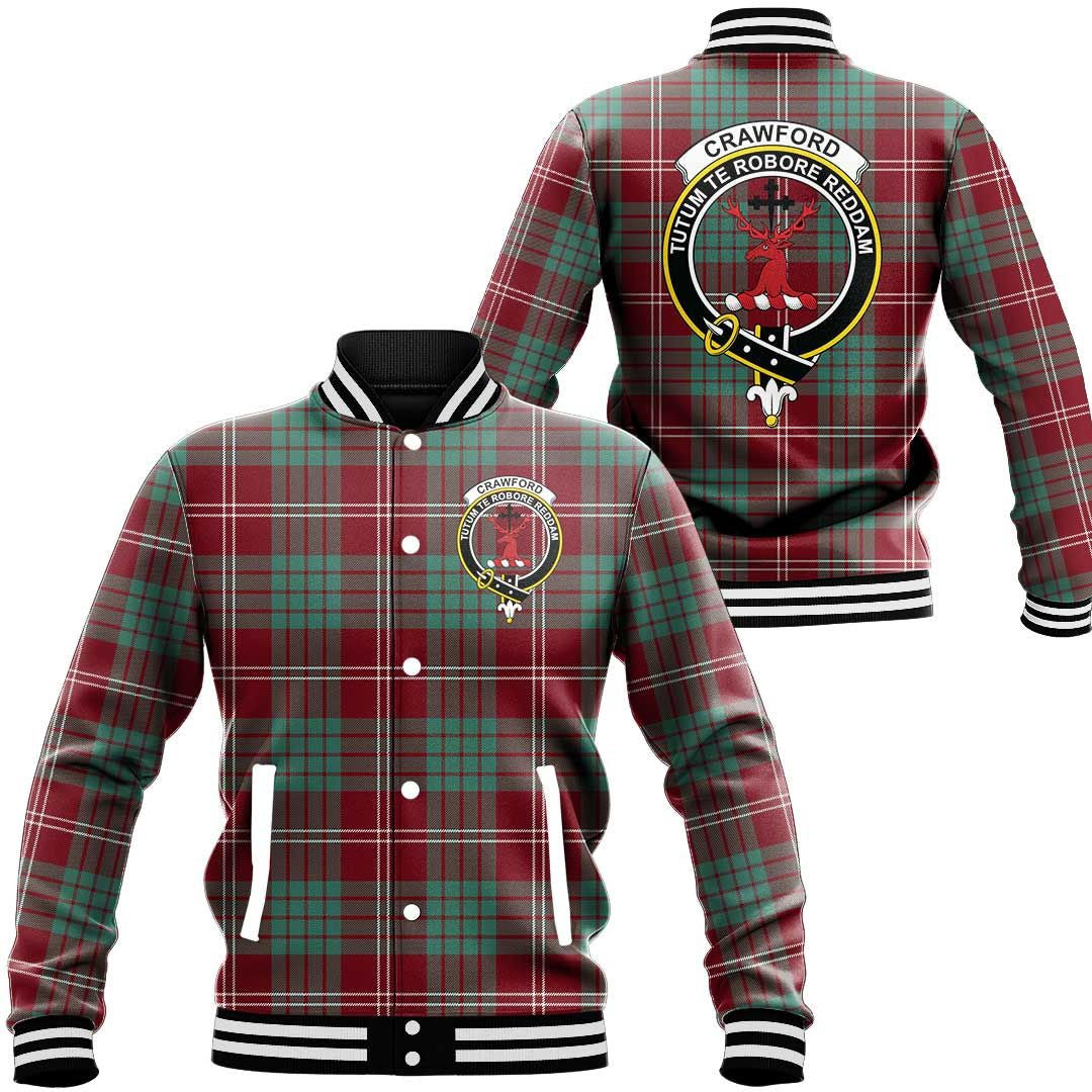 Crawford Modern Tartan Classic Crest Baseball Jacket