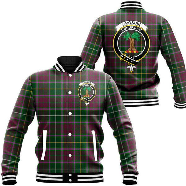 Crosbie Tartan Classic Crest Baseball Jacket