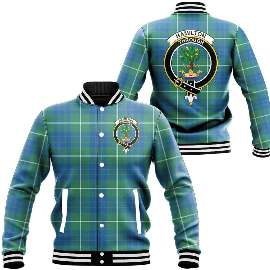 Hamilton Hunting Ancient Tartan Classic Crest Baseball Jacket