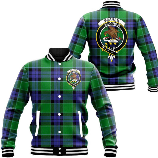 Graham of Menteith Modern Tartan Classic Crest Baseball Jacket