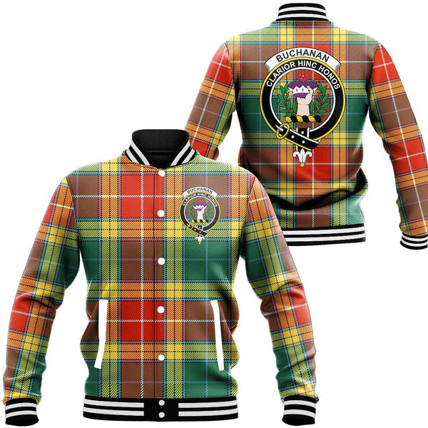 Buchanan Old Sett Tartan Classic Crest Baseball Jacket