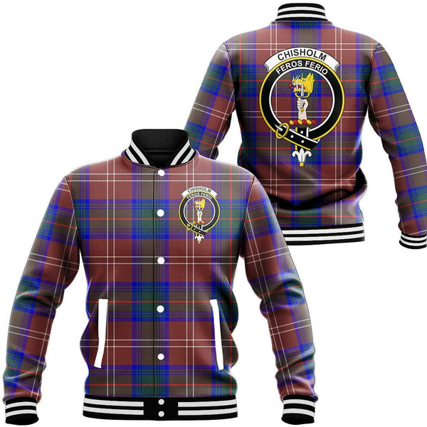 Chisholm Hunting Modern Tartan Classic Crest Baseball Jacket