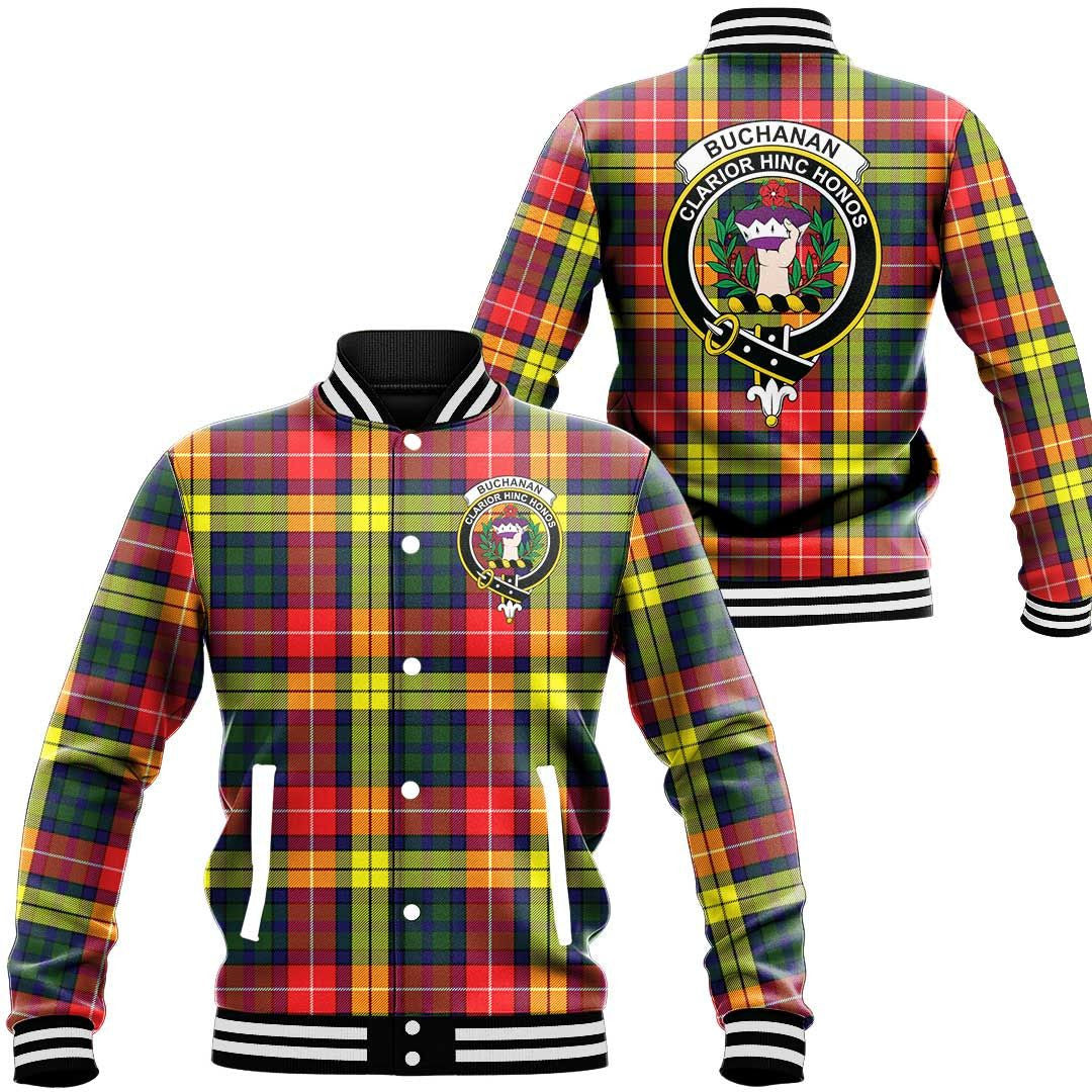 Buchanan Modern Tartan Classic Crest Baseball Jacket