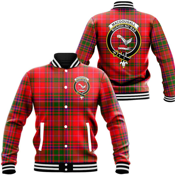 MacDougall Modern Tartan Classic Crest Baseball Jacket