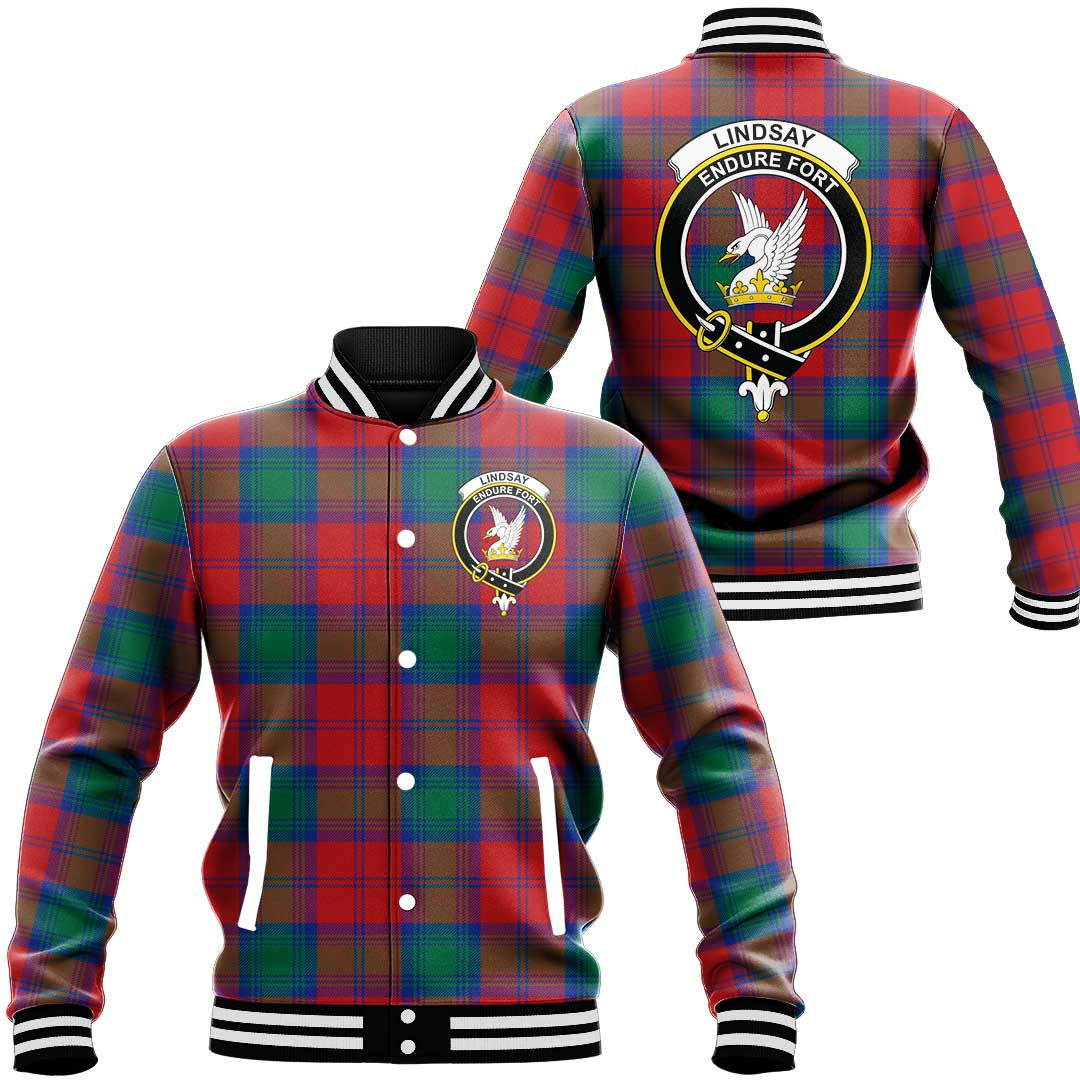 Lindsay Modern Tartan Classic Crest Baseball Jacket