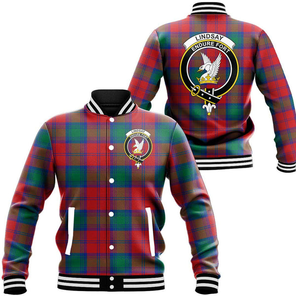 Lindsay Modern Tartan Classic Crest Baseball Jacket