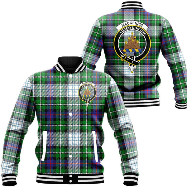 MacKenzie Dress Modern Tartan Classic Crest Baseball Jacket