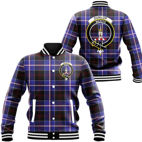 Dunlop Modern Tartan Classic Crest Baseball Jacket