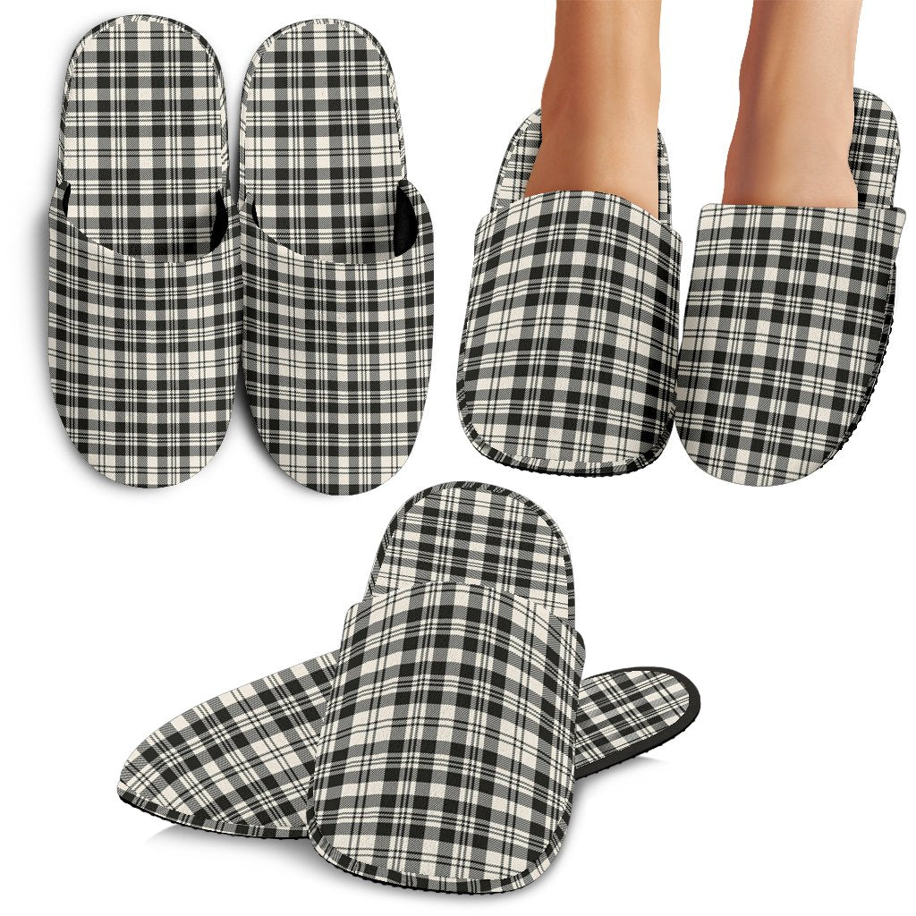 Scott Black & White Ancient Tartan Classic Slippers