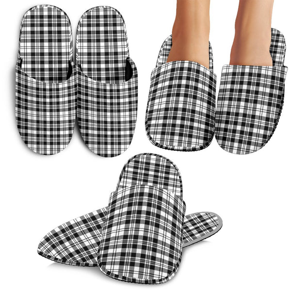 Scott Black & White Modern Tartan Classic Slippers