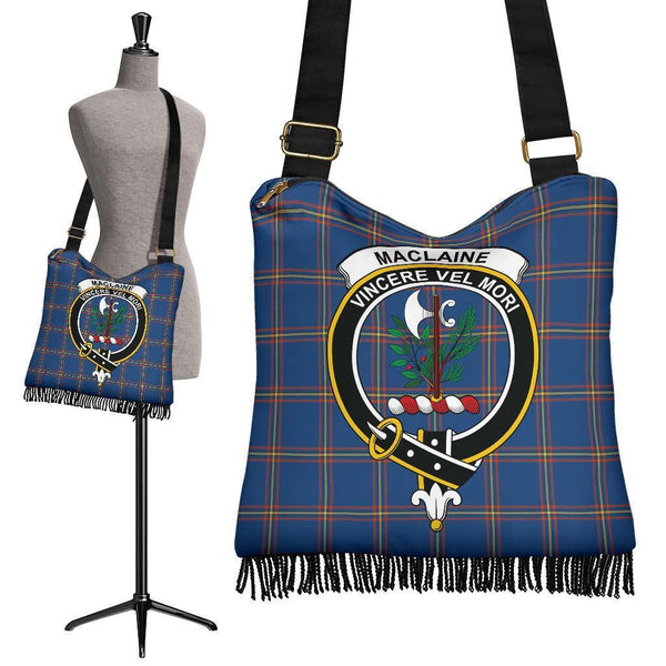 MacLaine of Loch Buie Hunting Ancient Tartan Classic Crest Boho Handbag