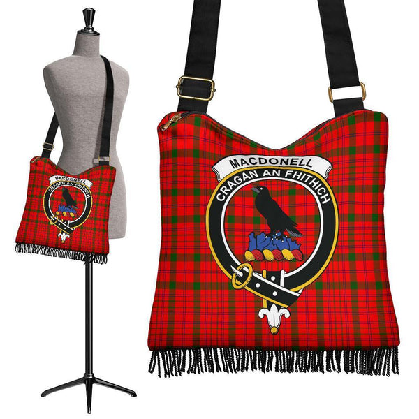 MacDonnell of Keppoch Modern Tartan Classic Crest Boho Handbag