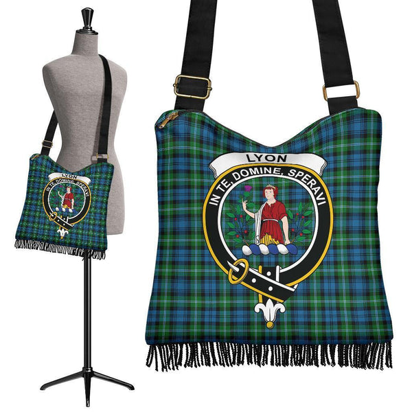 Lyon Clan Tartan Classic Crest Boho Handbag