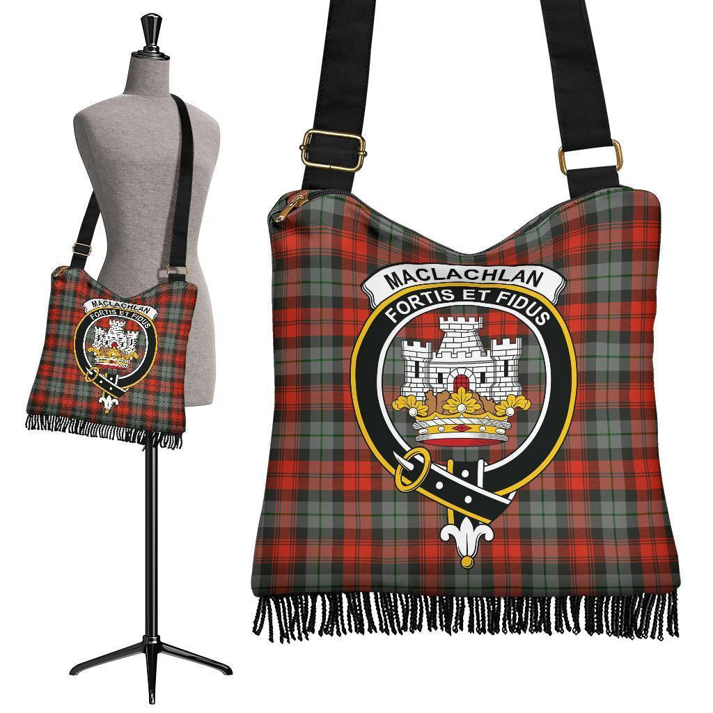 MacLachlan Weathered Tartan Classic Crest Boho Handbag