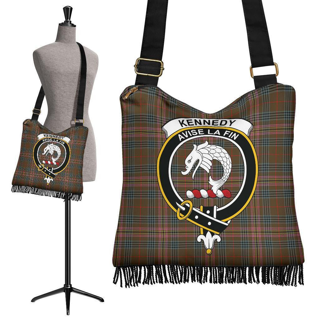 Kennedy Weathered Tartan Classic Crest Boho Handbag