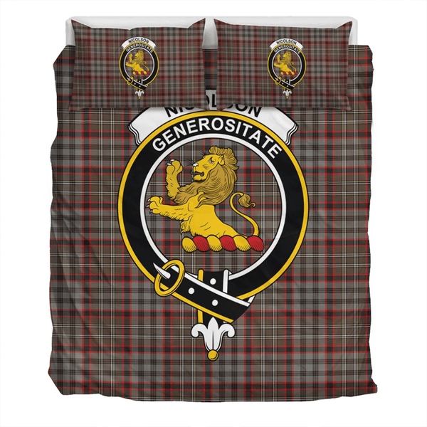 Nicolson Hunting Weathered Crest Tartan Bedding Set